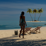 One of the secluded islands off the 3DXChat Beach
