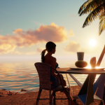 A new sunset sky in 3DXChat 2.7