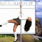 Horny college girl pole dancing